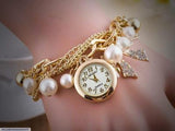 Fancy Pearl Bracelet Watch