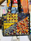 Multicolor Embroidered Women's Tote Bag - 1 Pc