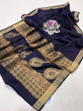 Charming Blue Pashmina Wool Shawl with Exquisite Embroidered Border - 1 Pcs