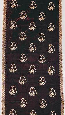 Women's Velvet Embroidered Border Shawl