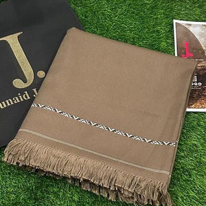 Stylish 1 Pc Plain Wool Shawl in Light Brown