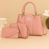 3 Pcs Girl's Rexine Hand Bag Set - Stylish & Versatile