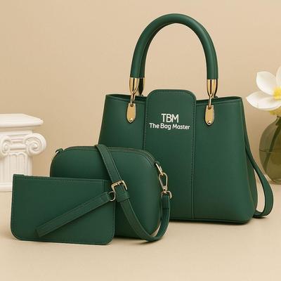 Stylish Leather Hand Bag Set for Girls - 5 Pcs Collection