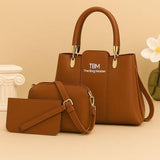 Stylish Leather Hand Bag Set for Girls - 5 Pcs Collection