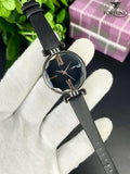 Stylish Women's Brown Leather Watch - Quartz Movement, Water Resistant - 1 Pc