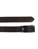 Leather Belt Brown – Embossed Leather with Automatic Buckle