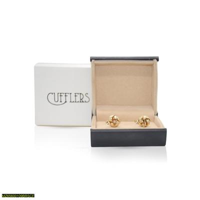 Cufflers Classic Round Cufflinks - CU-0013, Gold And Silver