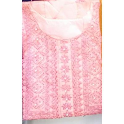 Stunning Women's Stitched Suit Organza - 3 Pcs with Embroidered Design