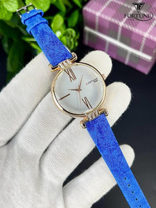 Stylish Women's Brown Leather Watch - Quartz Movement, Water Resistant - 1 Pc