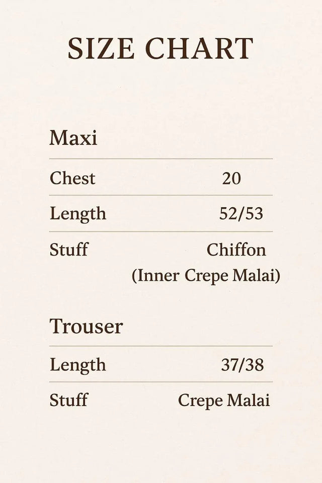 3 Pcs Women's Stitched Chiffon Plain Suit