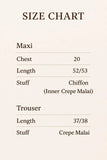3 Pcs Women's Stitched Chiffon Plain Suit