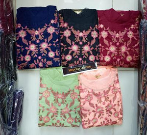 2 Pcs Women's Stitched Organza Embroidered Maxi And Trouser