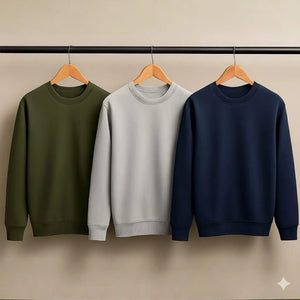 Bundle of 3 Decent plain sweatshirt for men's