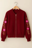 1 PC women's stitched fleece printed fleece jacket
