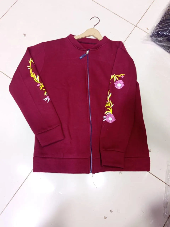 1 PC women's stitched fleece printed fleece jacket
