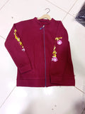 1 PC women's stitched fleece printed fleece jacket