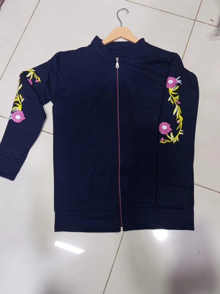 1 PC women's stitched fleece printed fleece jacket
