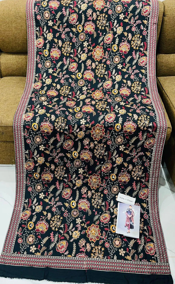 Women's karandi Embroidered shawl