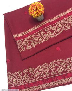 Women's Swiss Lawn Embroidered Border Shawl