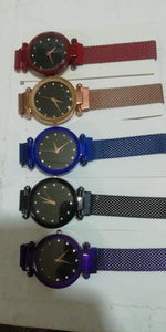 Stunning Women's Rose Gold Quartz Watch - 1 Pc Round Plain Strap