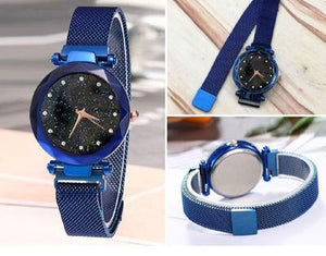 Stunning Women's Rose Gold Quartz Watch - 1 Pc Round Plain Strap